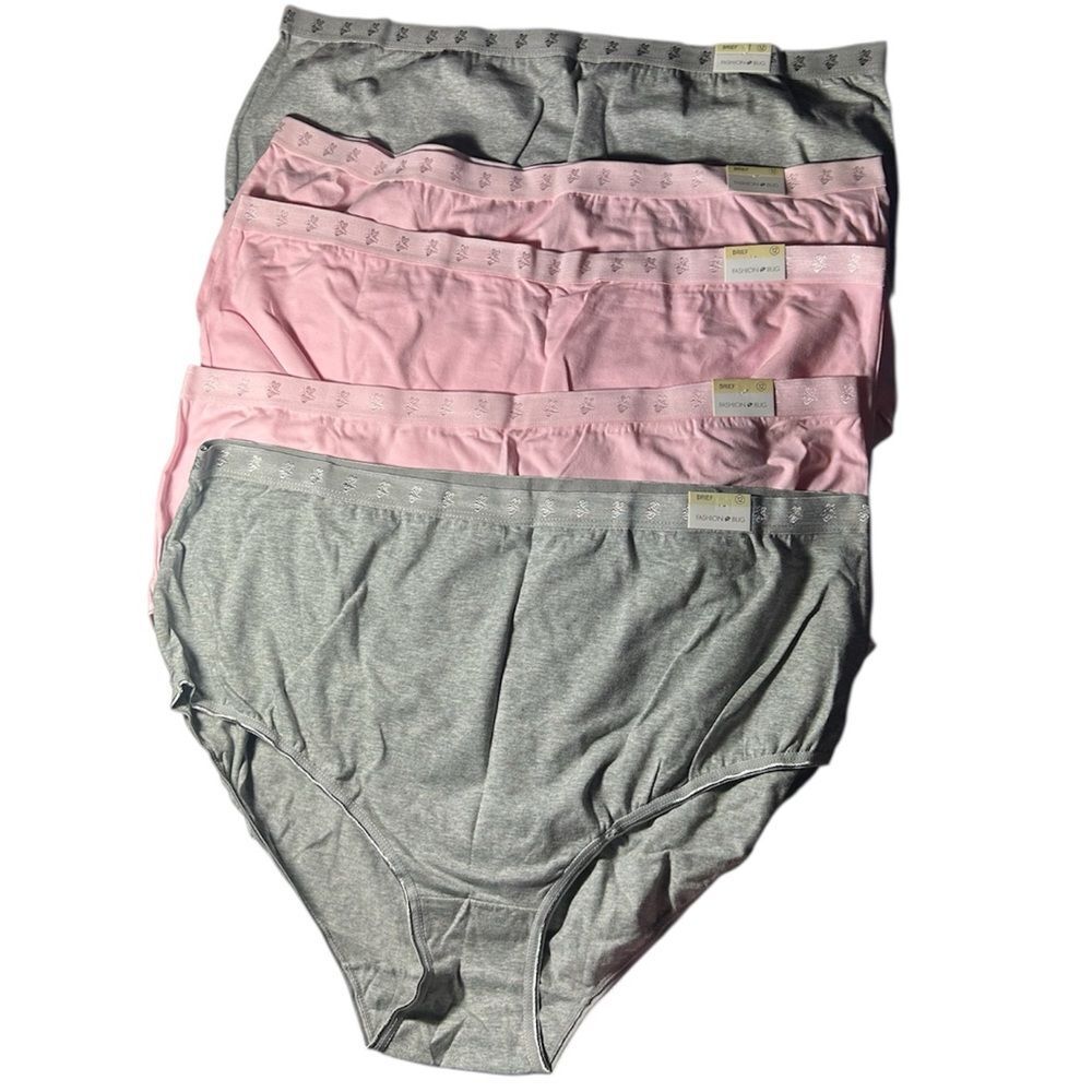 5 NEW Fashion Bug COTTON brief high waisted underwear panties bundle lot